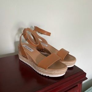 Steve Madden Brown Wedge Heeled Sandals